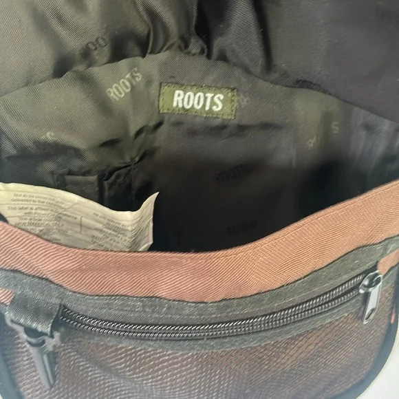 Roots Crossbody Bag Shoulder Bag Brown Beaver Canvas - Picture 8 of 12